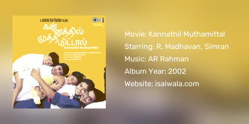 Kannathil Muthamittal Songs Download
