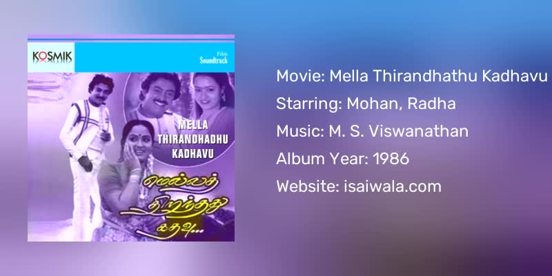 Mella Thirandhathu Kadhavu Songs Download