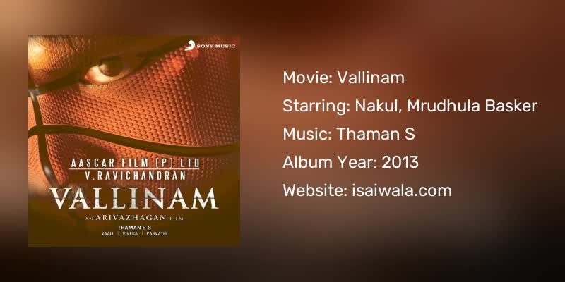 Vallinam Songs Download